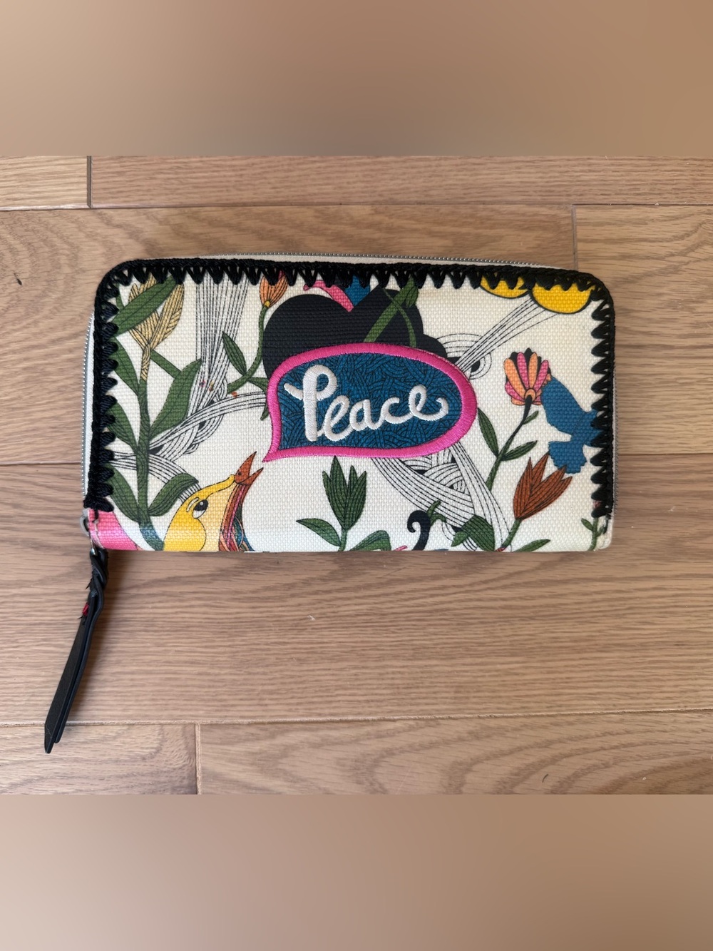 Sakroots Peace Bird Floral Wallet
